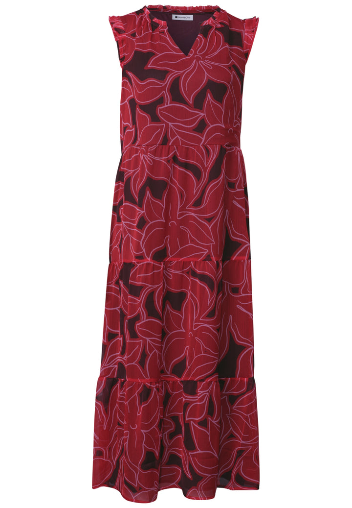 Chiffon Maxi Dress_printed, salsa red 37504 Bild 1
