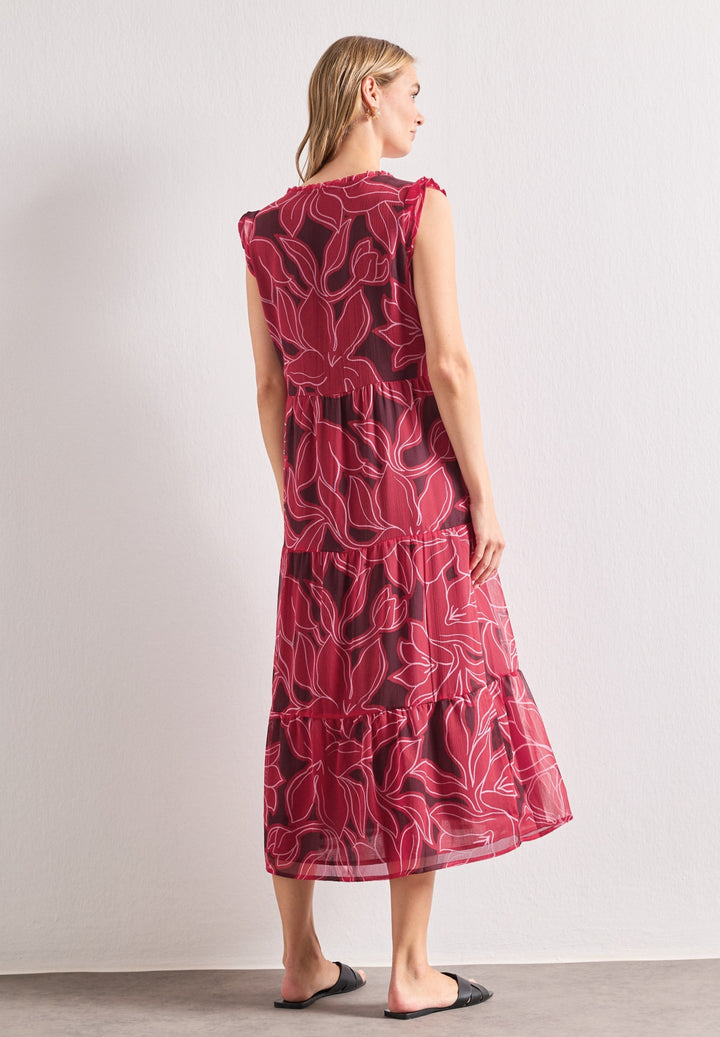 Chiffon Maxi Dress_printed, salsa red 37504 Bild 4