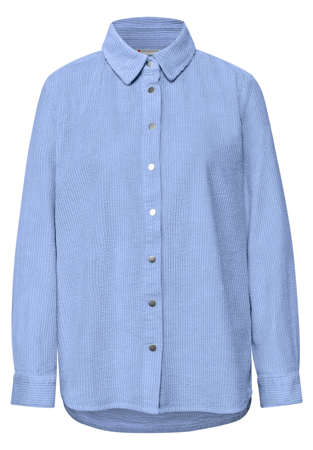 Corduroy longblouse w pressbut, frosted blue 17149 Bild 1