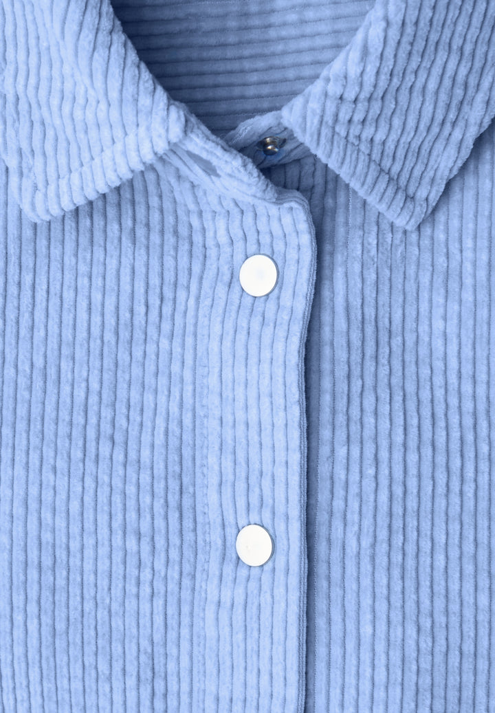 Corduroy longblouse w pressbut, frosted blue 17149 Bild 2