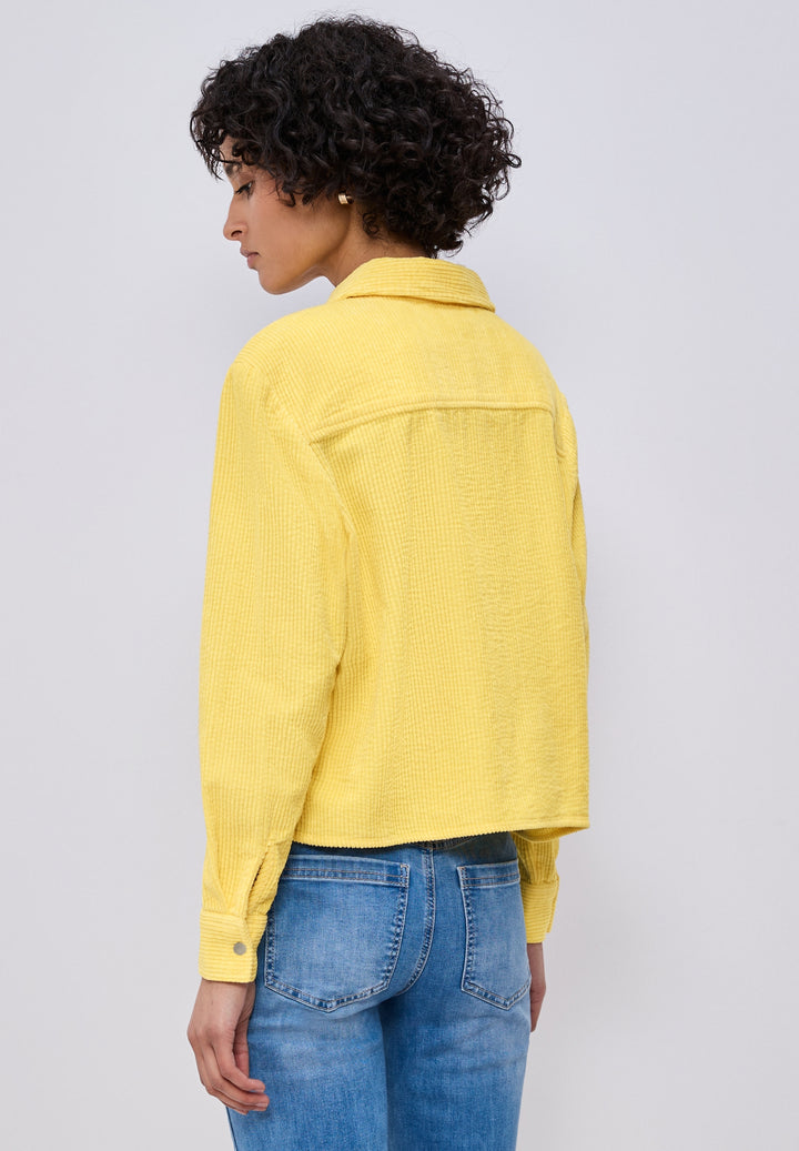 Corduroy shirtcollar blouse w, bloom yellow 17455 Bild 4