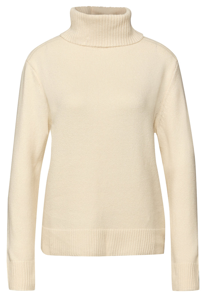 cosy sweater with roll-neck, soft beige 16351 Bild 1