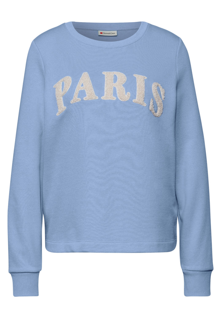 Crewneck w. Artwork, frosted blue 27149 Bild 1