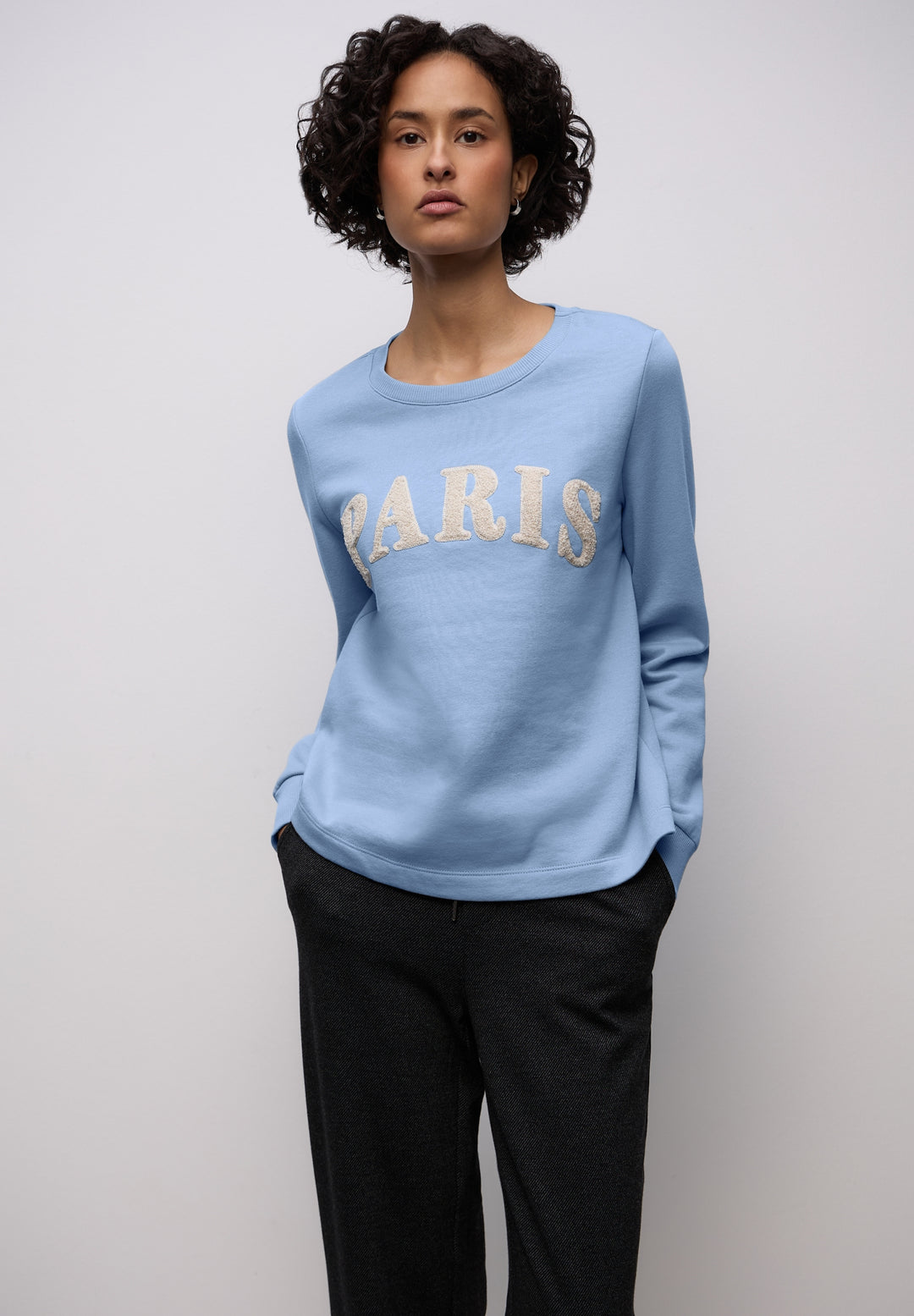 Crewneck w. Artwork, frosted blue 27149 Bild 6