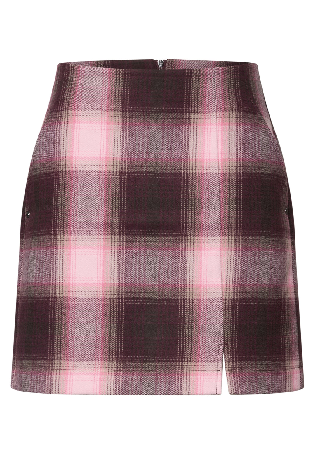 Fake Wool skirt_check, rustic rouge 37820 Bild 1