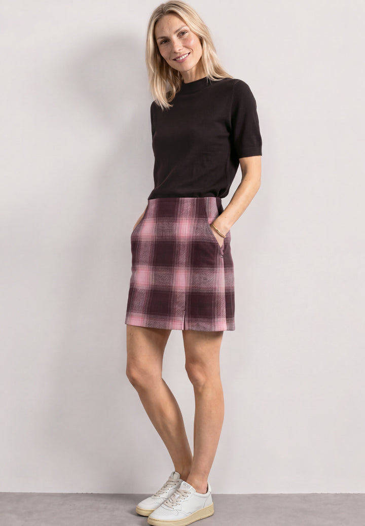 Fake Wool skirt_check, rustic rouge 37820 Bild 5