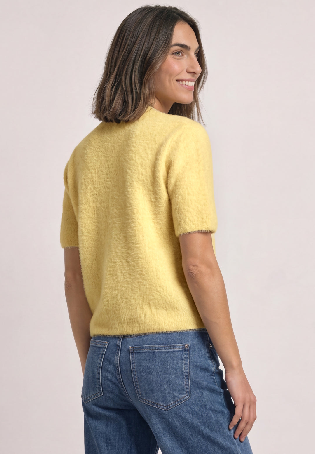 fluffy short sleeve cardigan, sunbeam yellow 18033 Bild 4