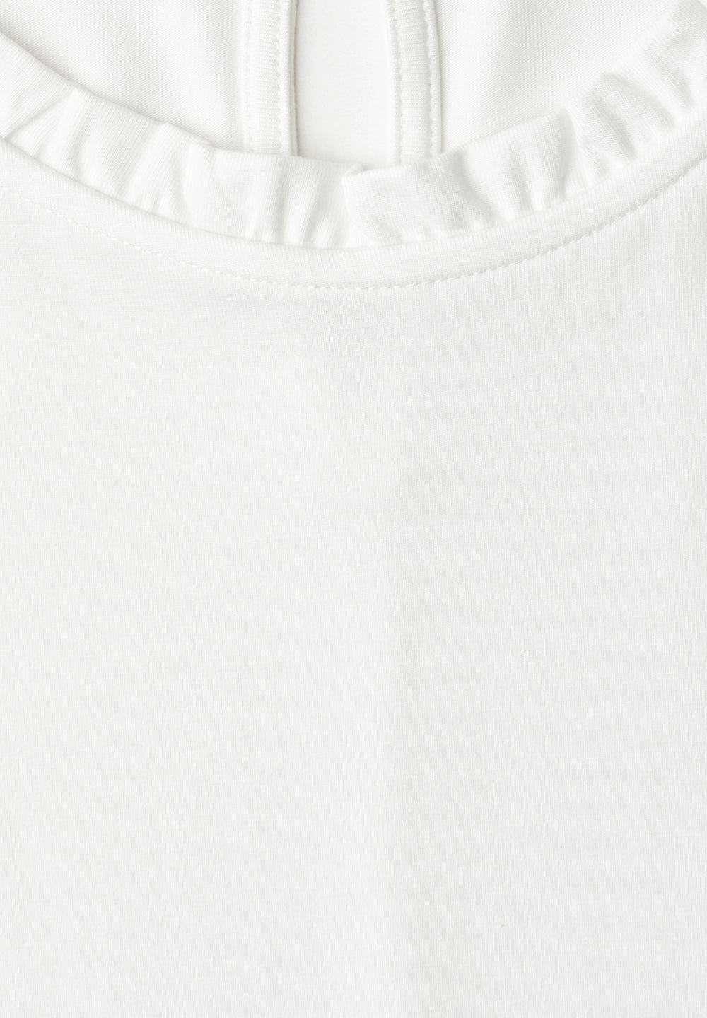 frill neck shirt w.puff sleeve, off white 10108 Bild 2
