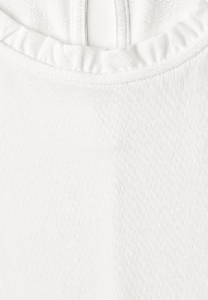 frill neck shirt w.puff sleeve, off white 10108 Bild 2
