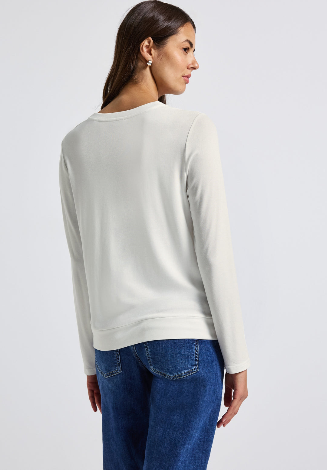 jersey v-neck shirt, off white 10108 Bild 4