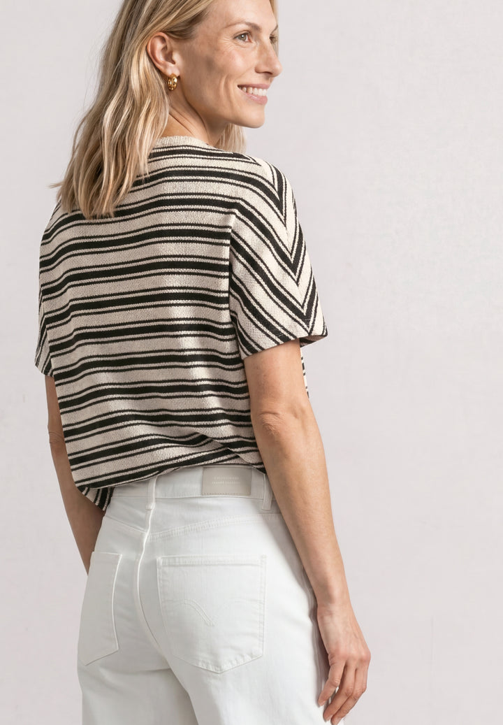 knit look yds stripe shirt, Black 20001 Bild 4