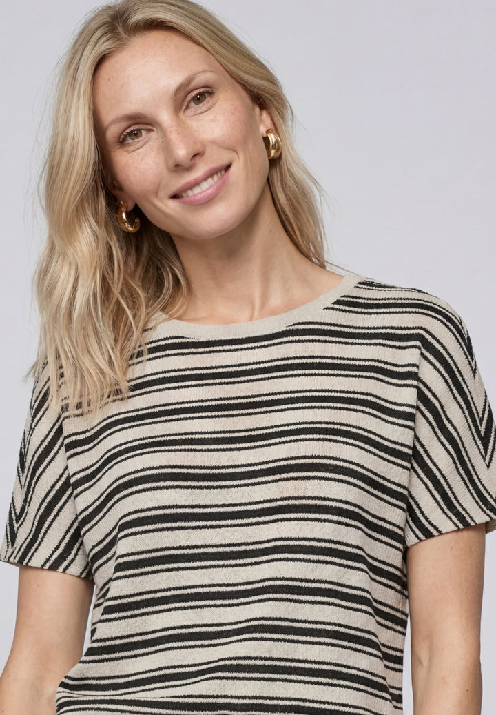 knit look yds stripe shirt, Black 20001 Bild 6