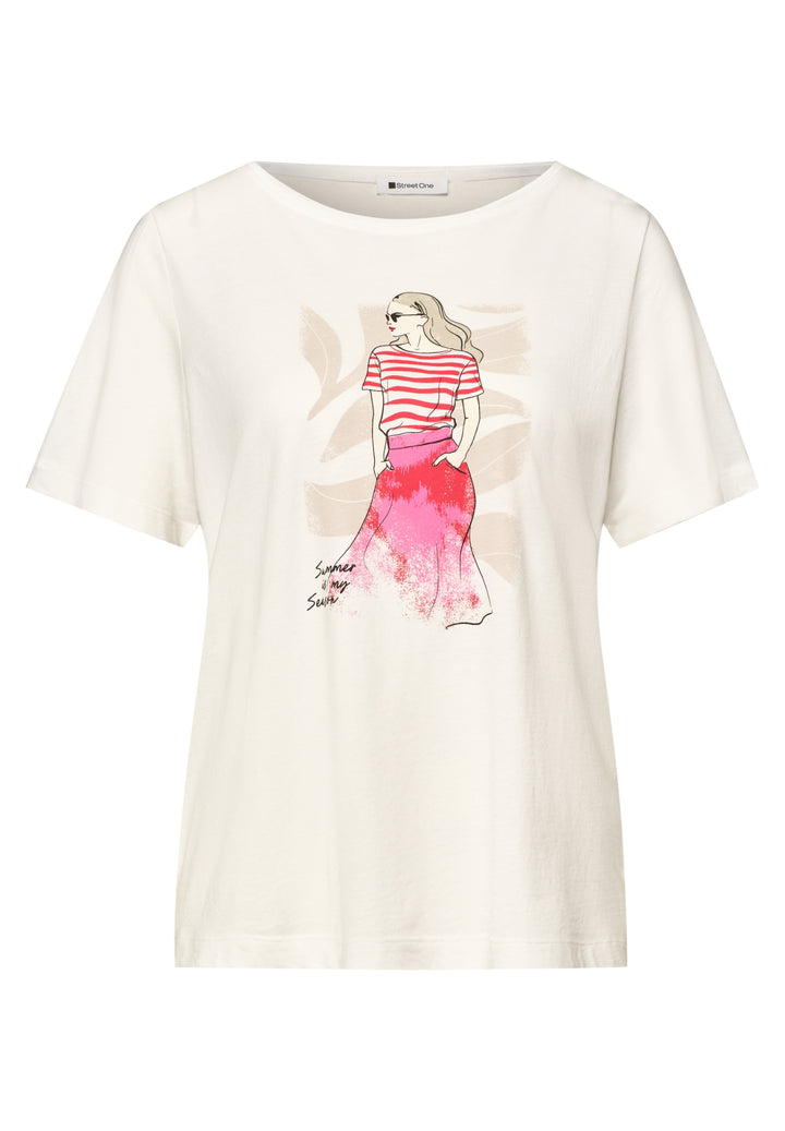 lady partprint shirt, off white 30108 Bild 1