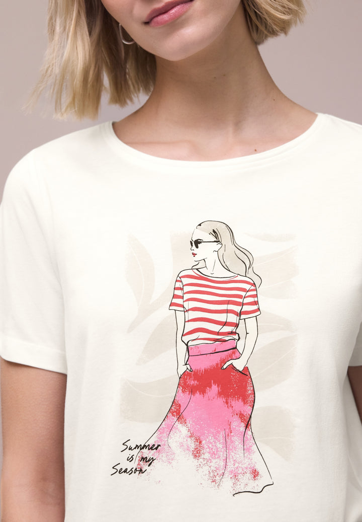 lady partprint shirt, off white 30108 Bild 3