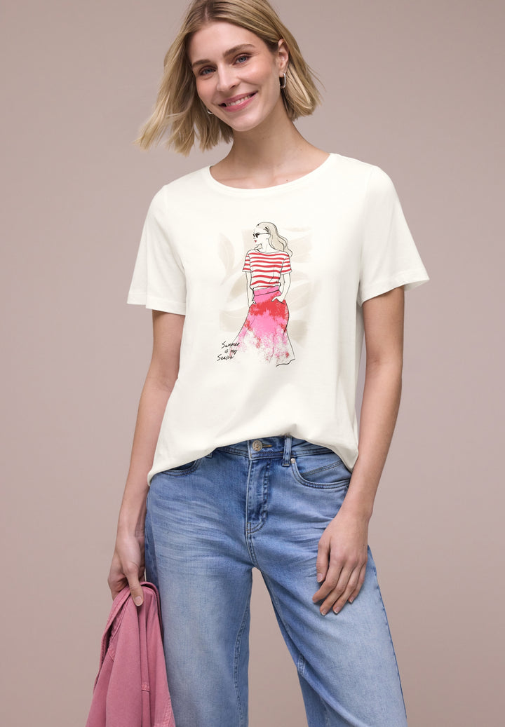 lady partprint shirt, off white 30108 Bild 6
