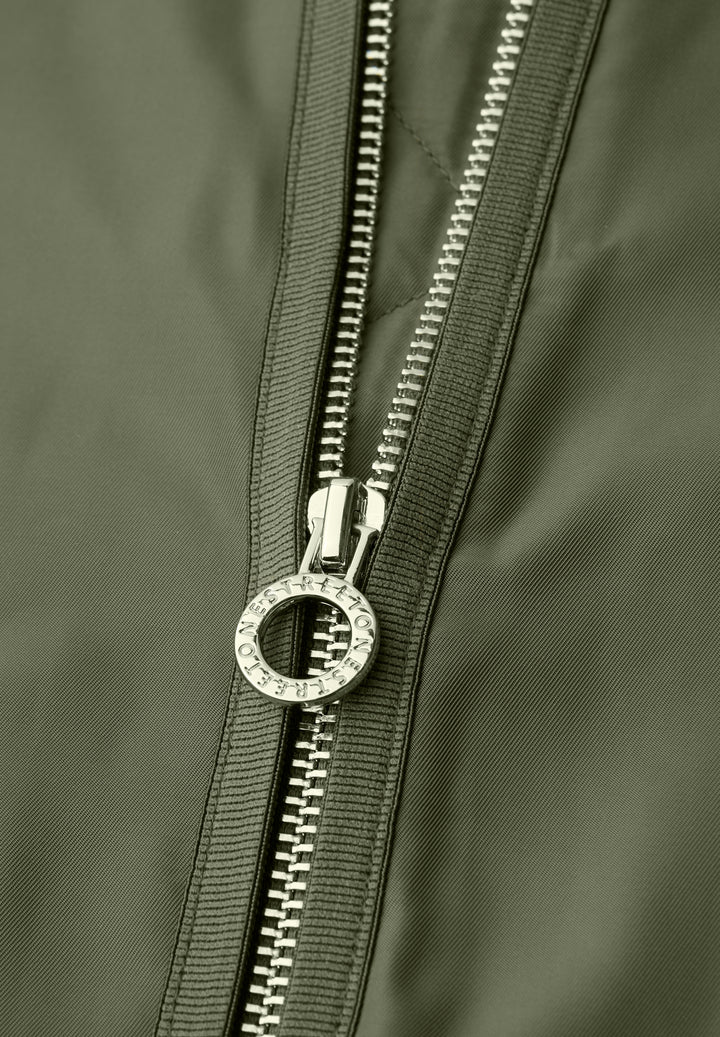Long Bomber Jkt w. College Det, Dark Vetiver Green 17226 Bild 2