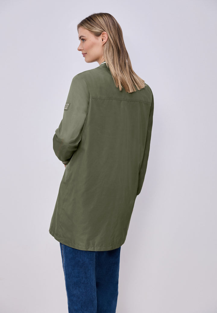 Long Bomber Jkt w. College Det, Dark Vetiver Green 17226 Bild 4