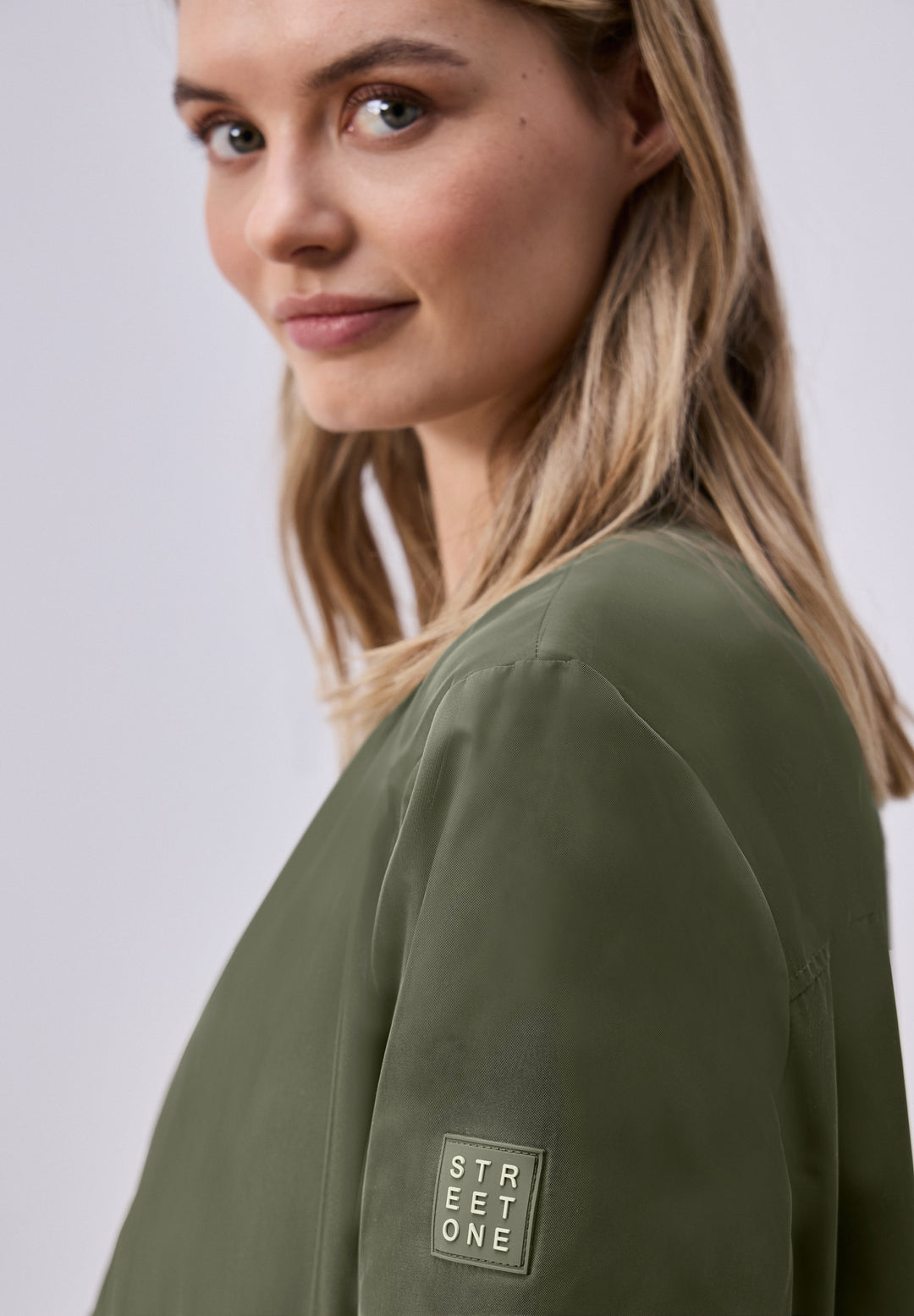 Long Bomber Jkt w. College Det, Dark Vetiver Green 17226 Bild 6