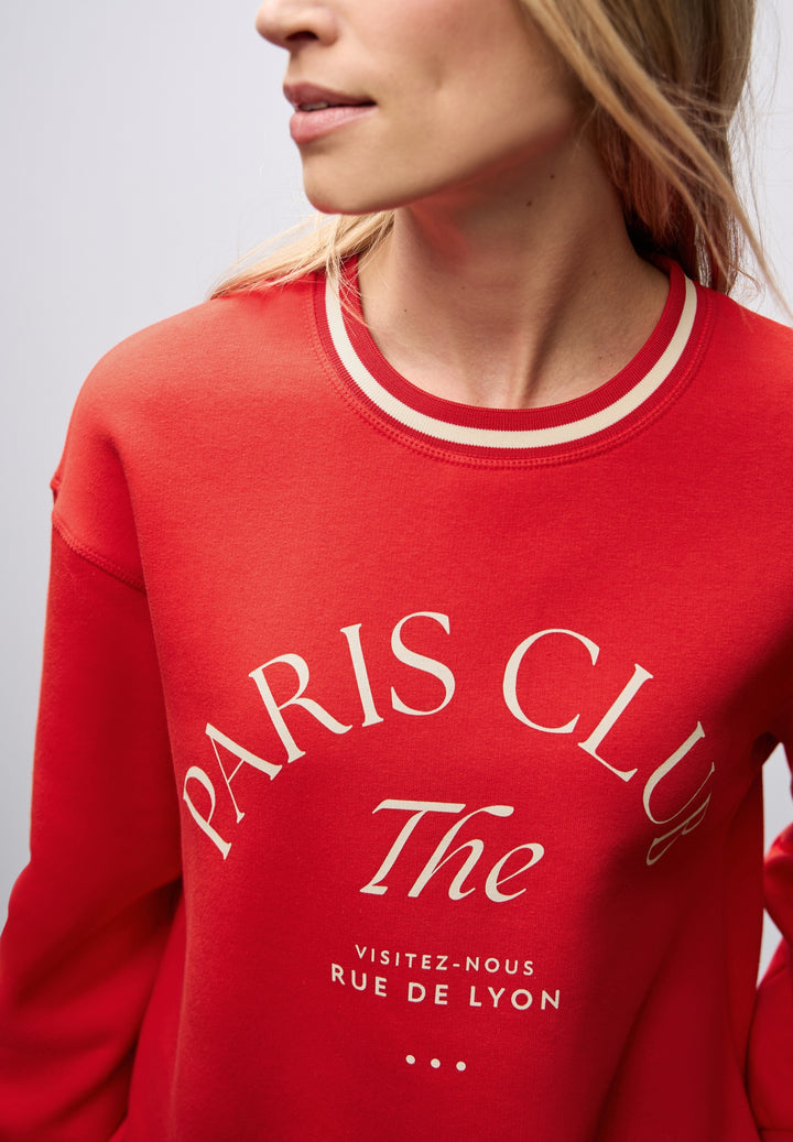 Loose Fit Crewneck w. Collage, racing red 26865 Bild 5