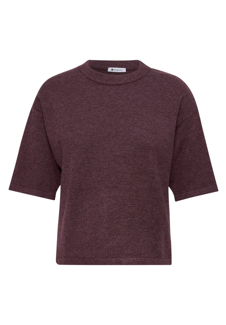 LTD_QR_3/4 sleeve basic sweate, rustic rouge mel. 17935 Bild 1