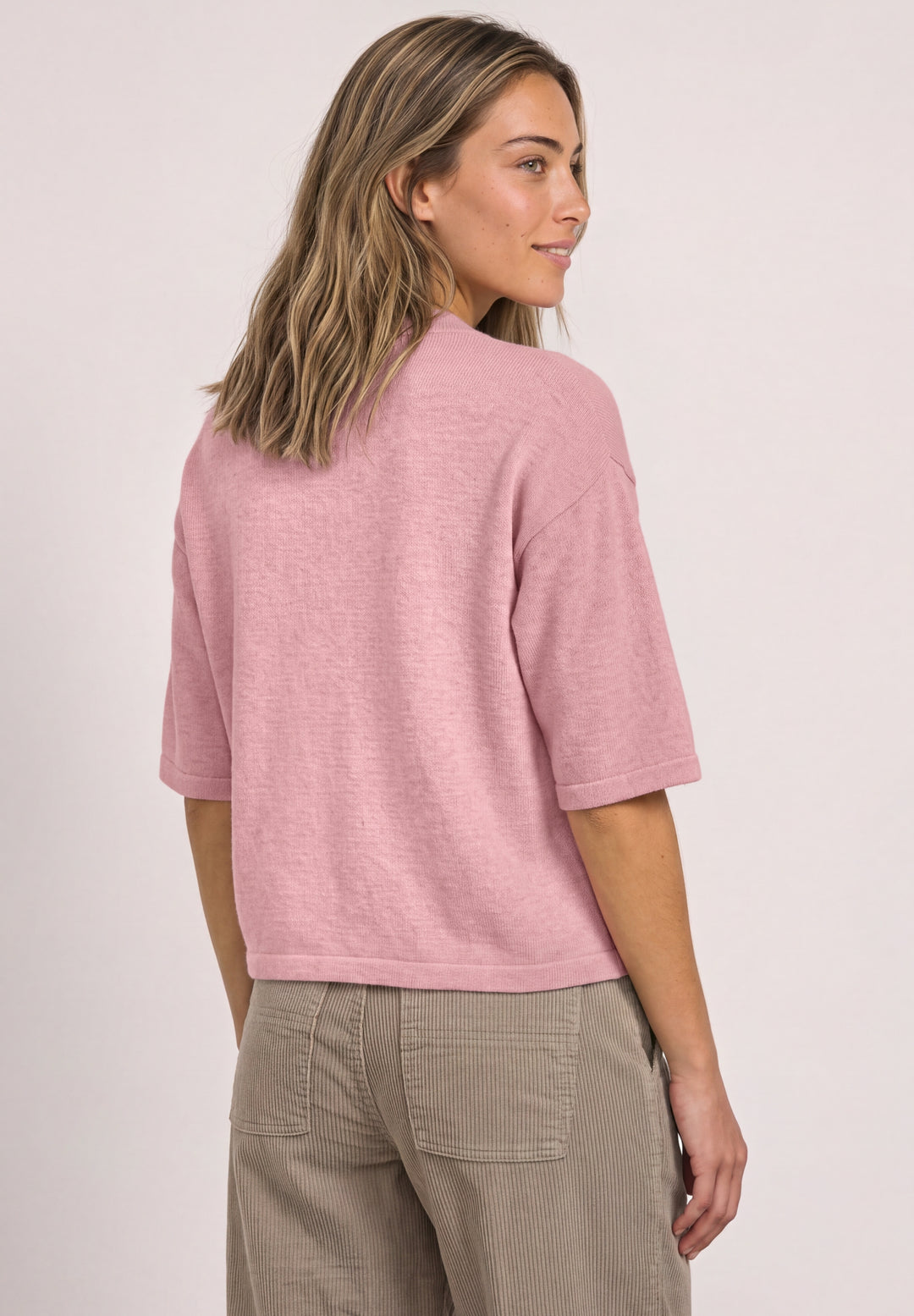 LTD_QR_3/4 sleeve basic sweate, vintage blush mel. 17936 Bild 4