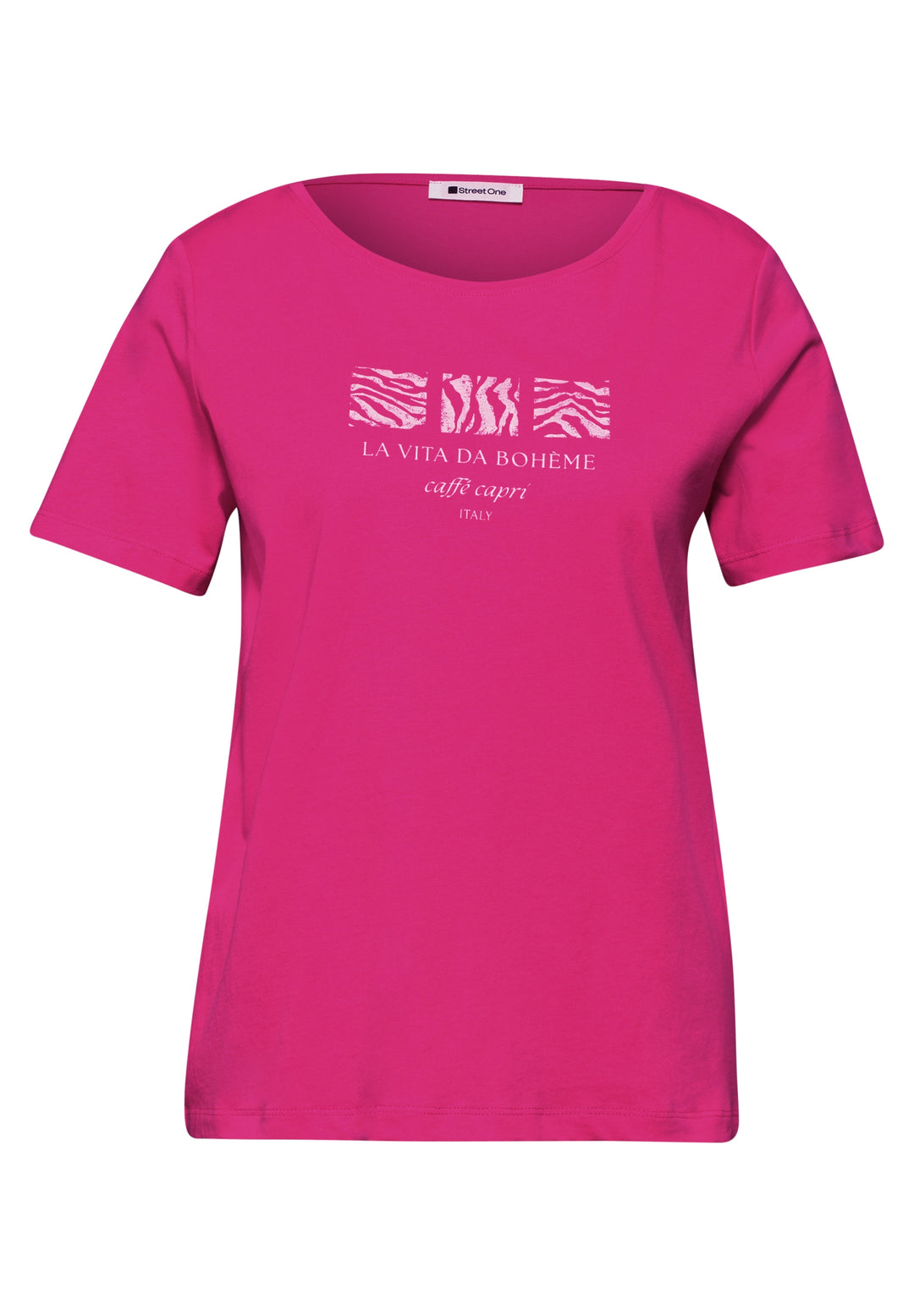 LTD QR basic pearl print shirt, magenta dream 27281 Bild 1