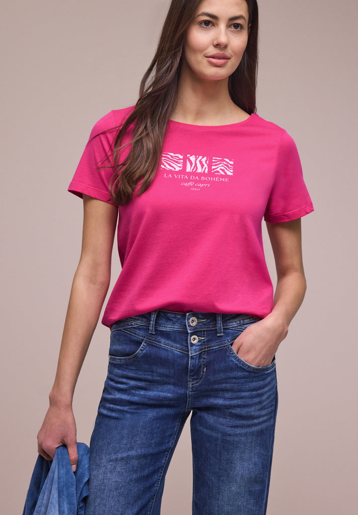 LTD QR basic pearl print shirt, magenta dream 27281 Bild 3