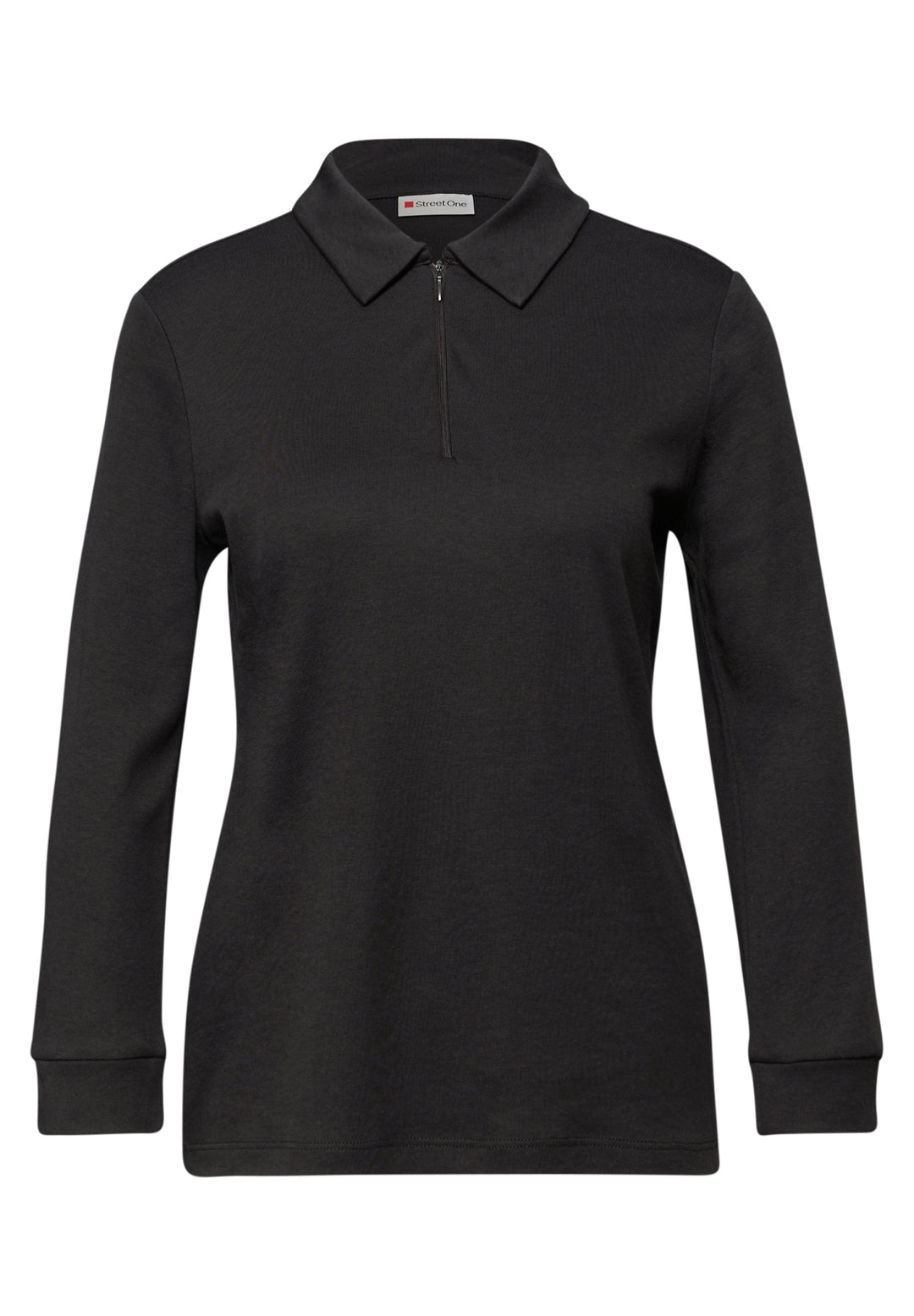LTD QR basic polo shirt w.zipp, darkest brown 17103 Bild 1