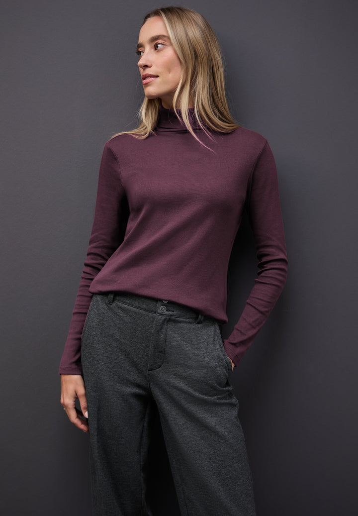 LTD QR basic rib roll neck shi, jazz berry 17151 Bild 3