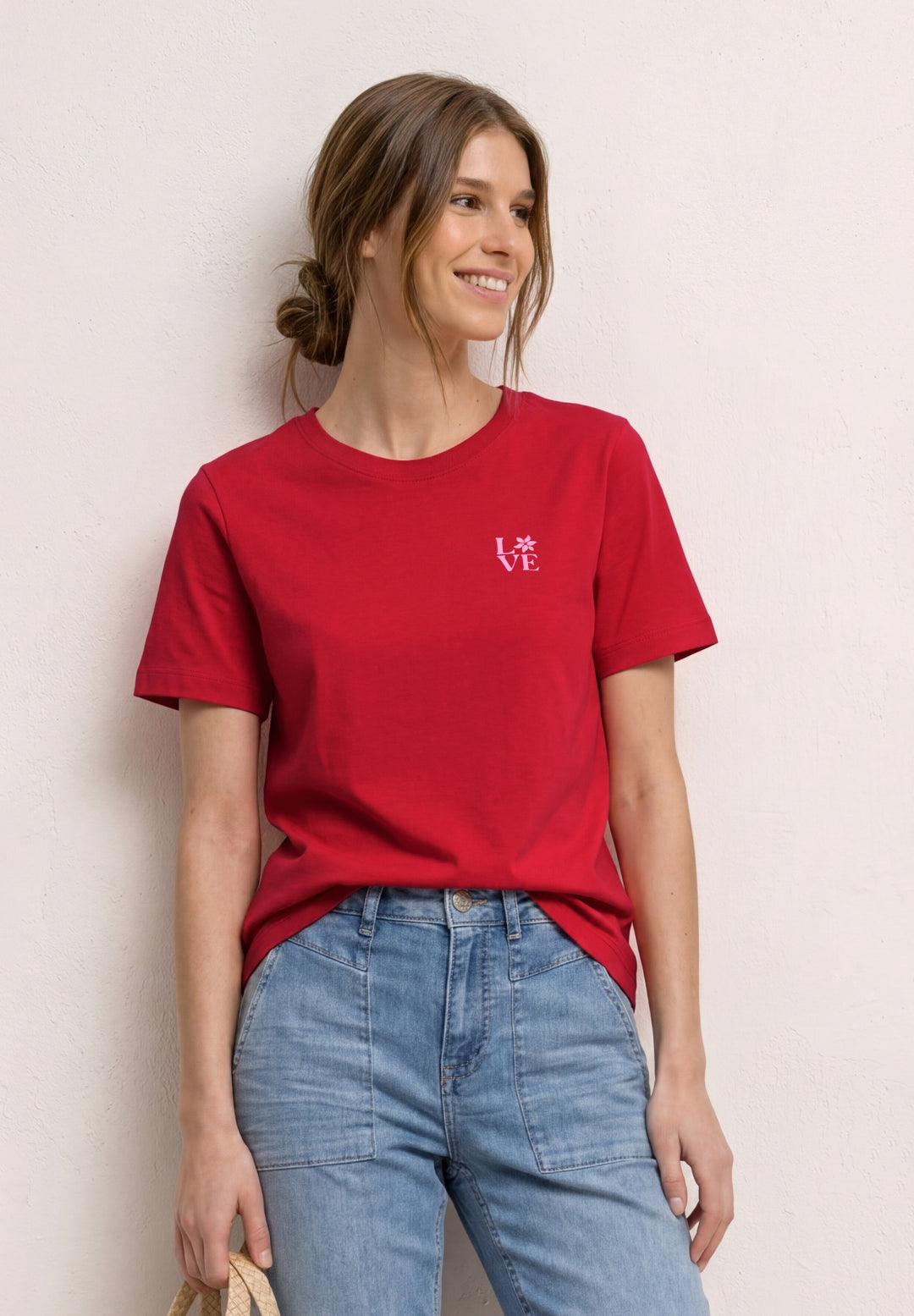 LTD QR basic shirt w.chest pri, salsa red 27504 Bild 3