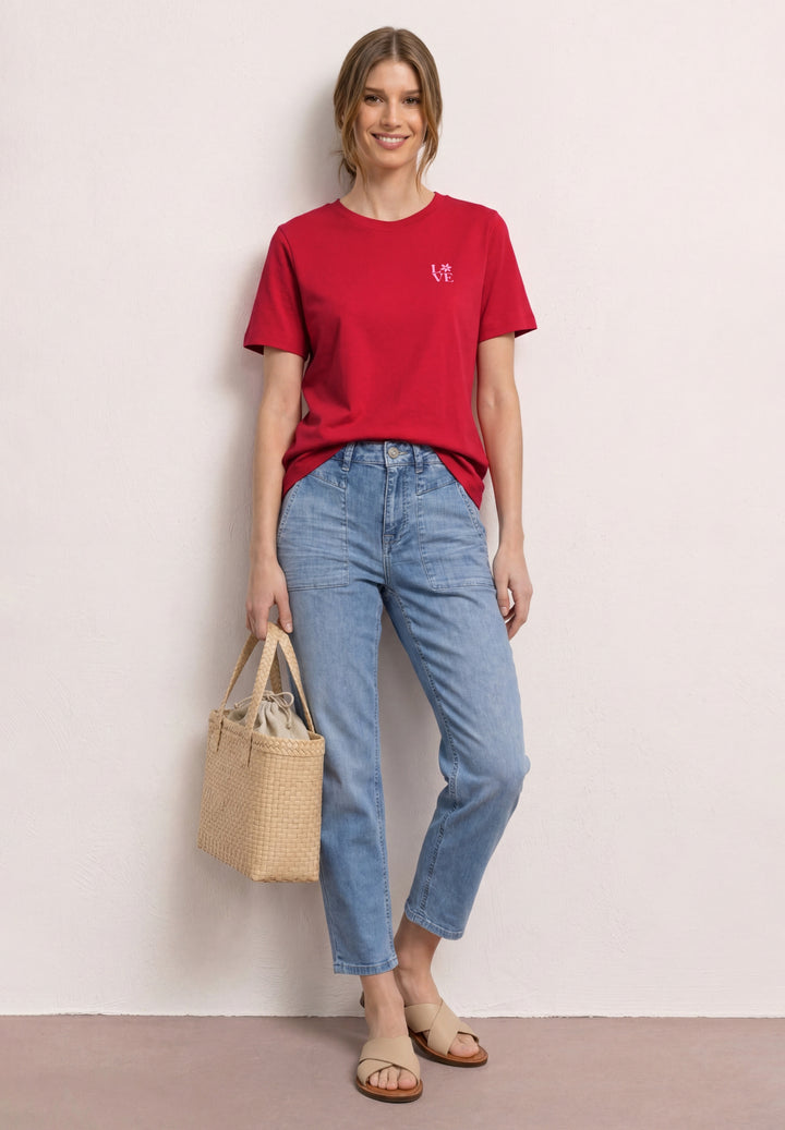 LTD QR basic shirt w.chest pri, salsa red 27504 Bild 5