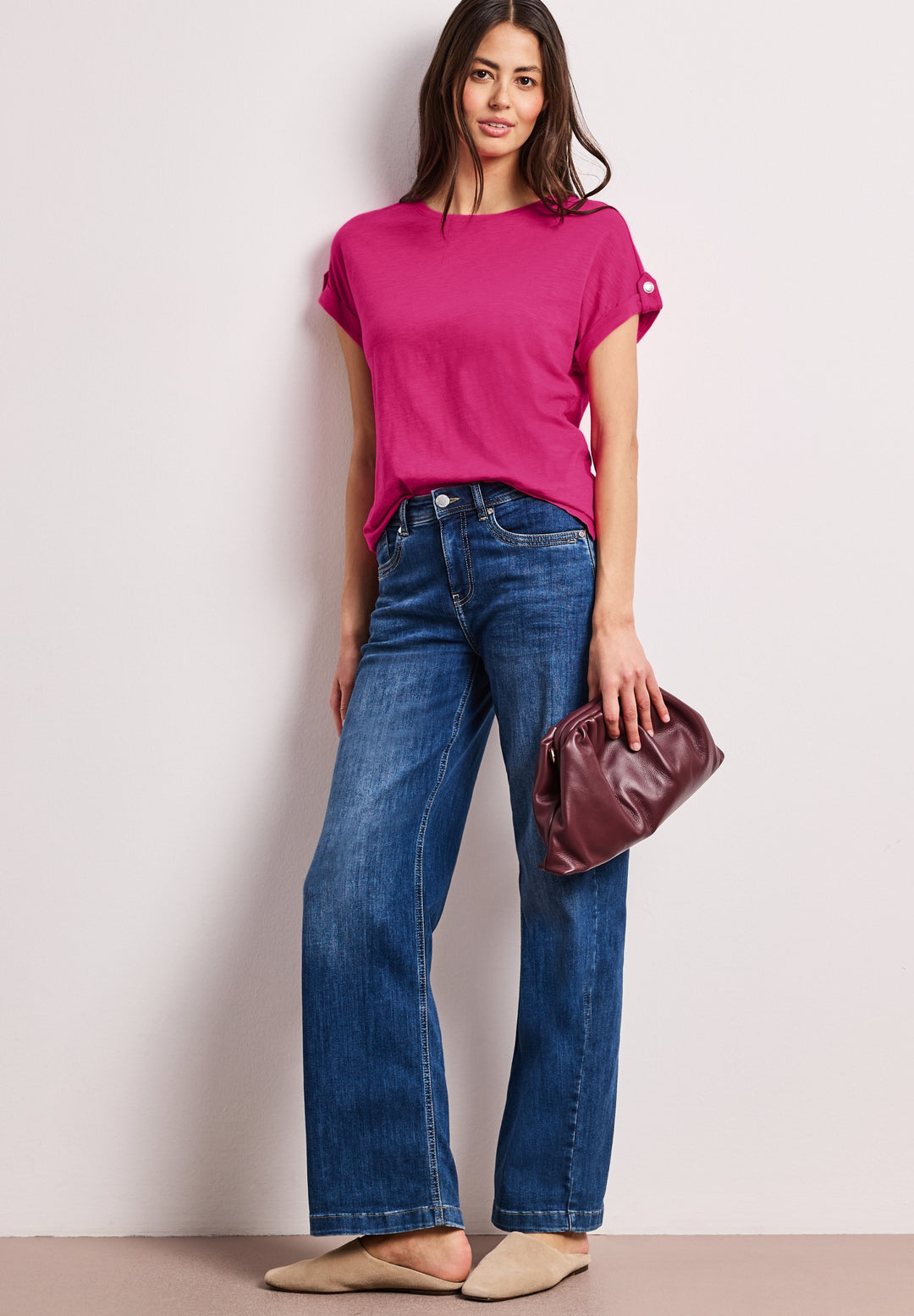 LTD QR basic shirt w.deco butt, magenta dream 17281 Bild 5
