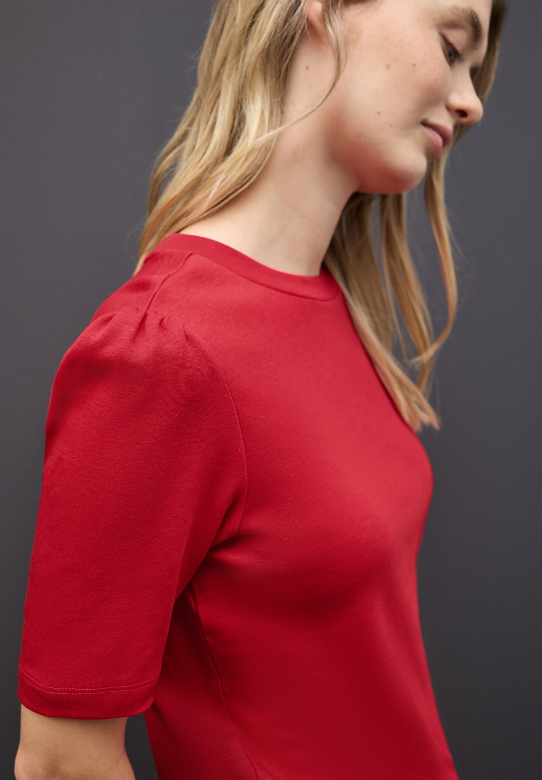 LTD QR basic shirt w.puff slee, racing red 16865 Bild 3