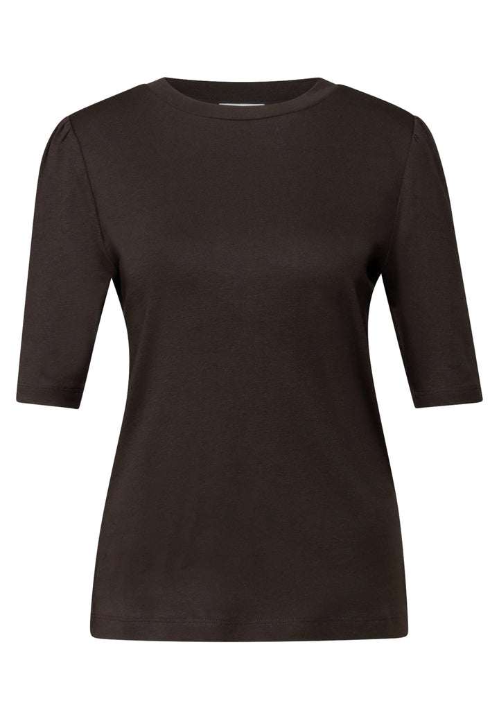 LTD QR basic shirt w.puff slee, deep roast brown 16866 Bild 1