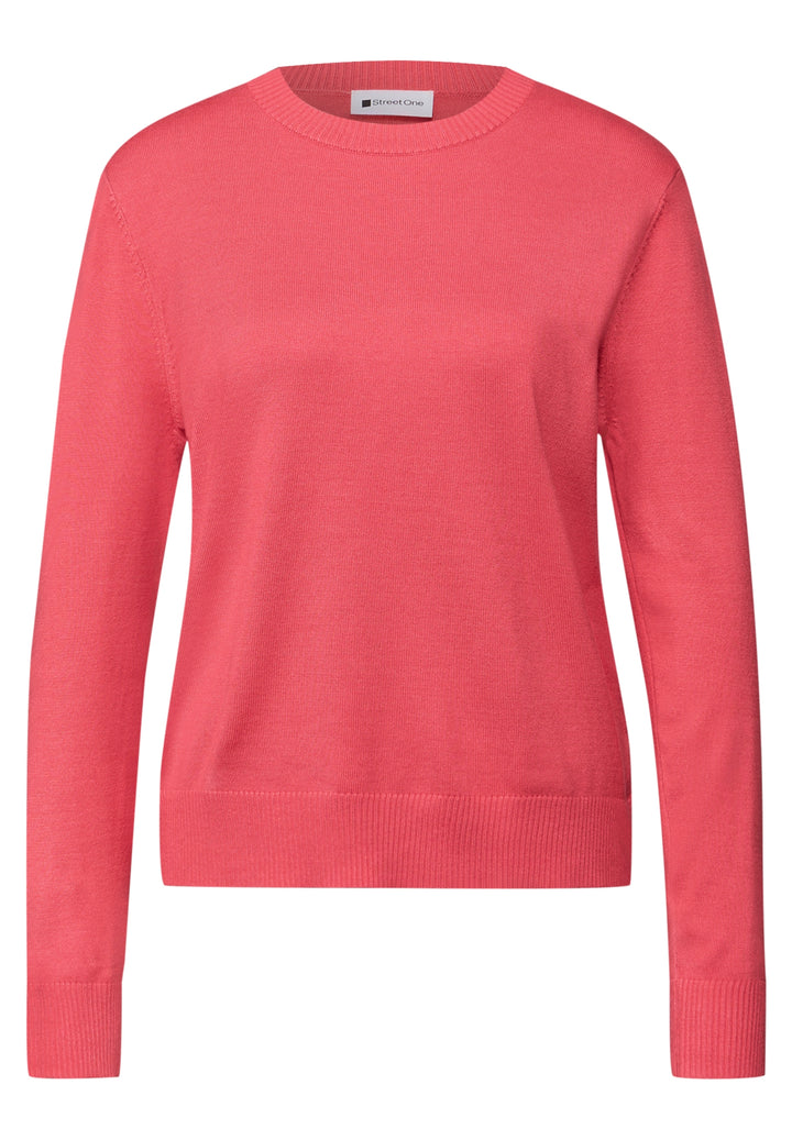 LTD QR_basic sweater, striking coral 17261 Bild 1