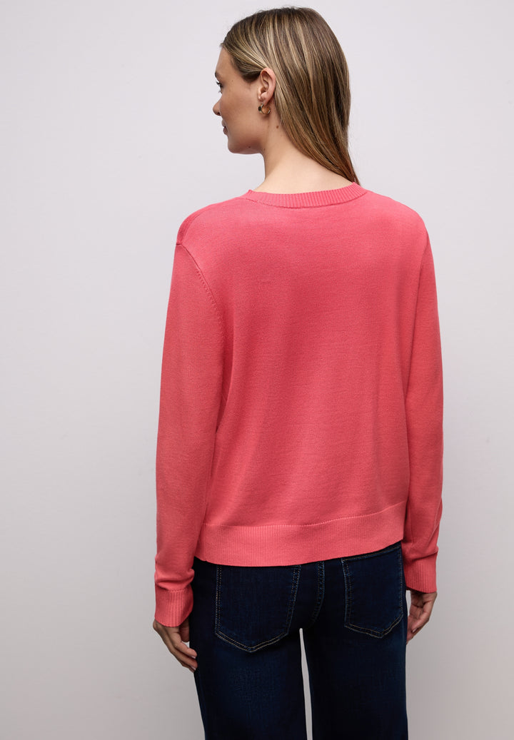 LTD QR_basic sweater, striking coral 17261 Bild 4