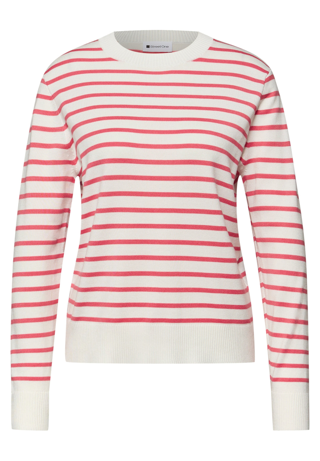 LTD QR_ basic sweater stripes, off white 20108 Bild 1