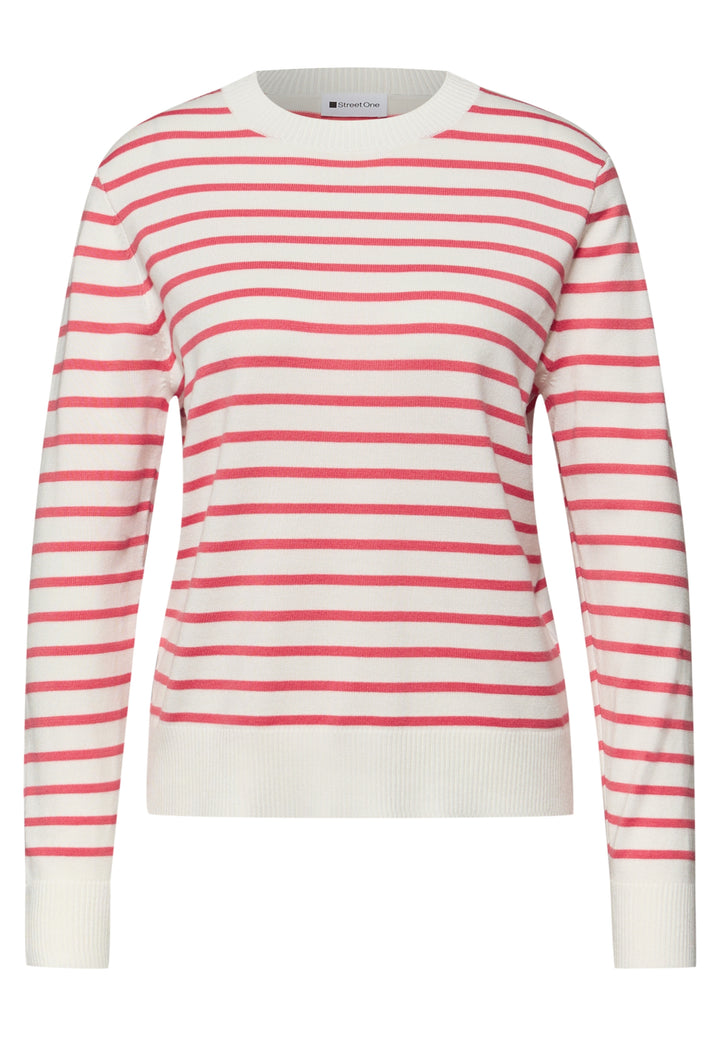 LTD QR_ basic sweater stripes, off white 20108 Bild 1