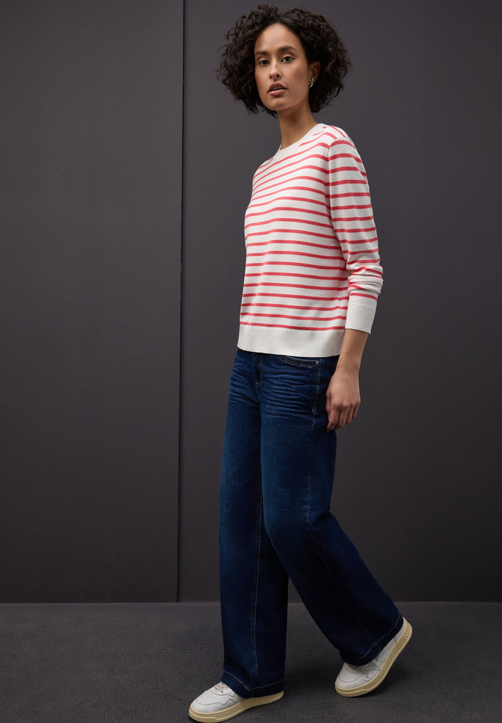 LTD QR_ basic sweater stripes, off white 20108 Bild 5