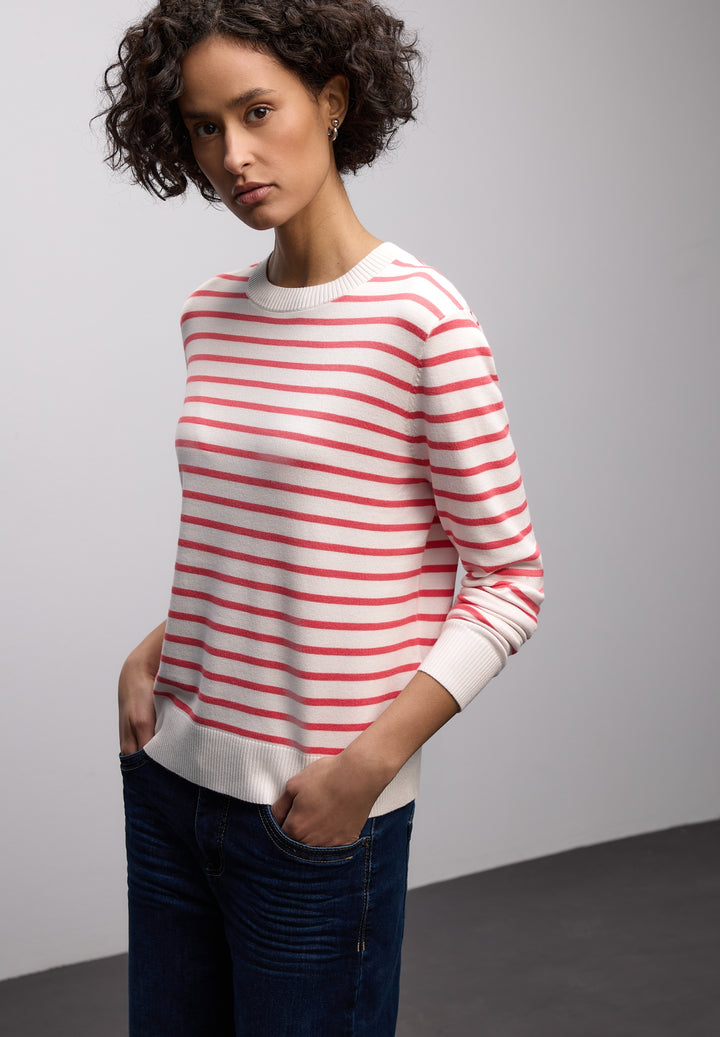 LTD QR_ basic sweater stripes, off white 20108 Bild 6