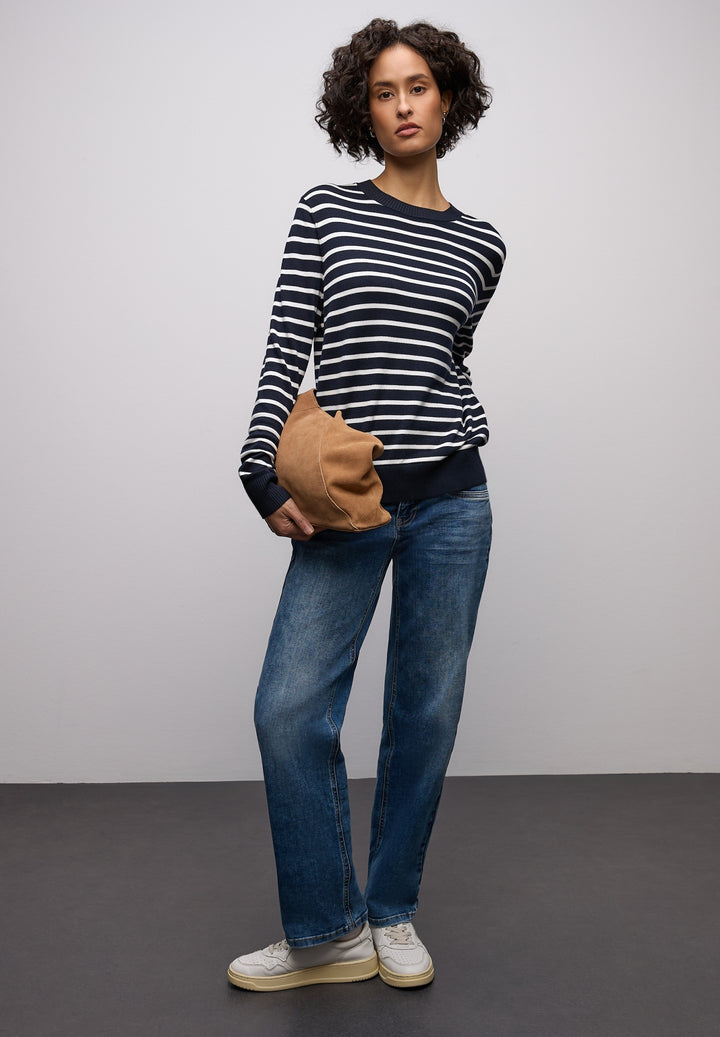 LTD QR_ basic sweater stripes, deep blue 21238 Bild 5