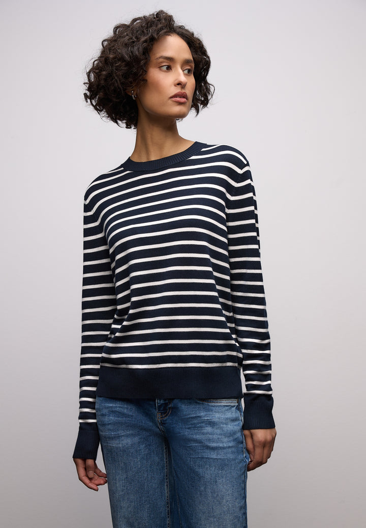 LTD QR_ basic sweater stripes, deep blue 21238 Bild 6