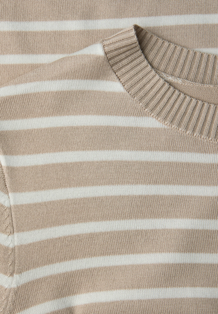 LTD QR_ basic sweater stripes, cotton beige 26667 Bild 2
