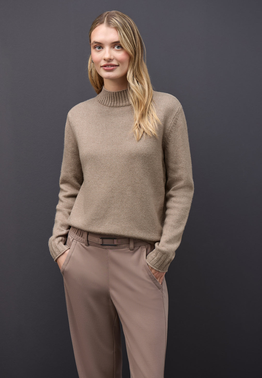 LTD QR_basic sweater turtle, mocha glow mel. 16069 Bild 7