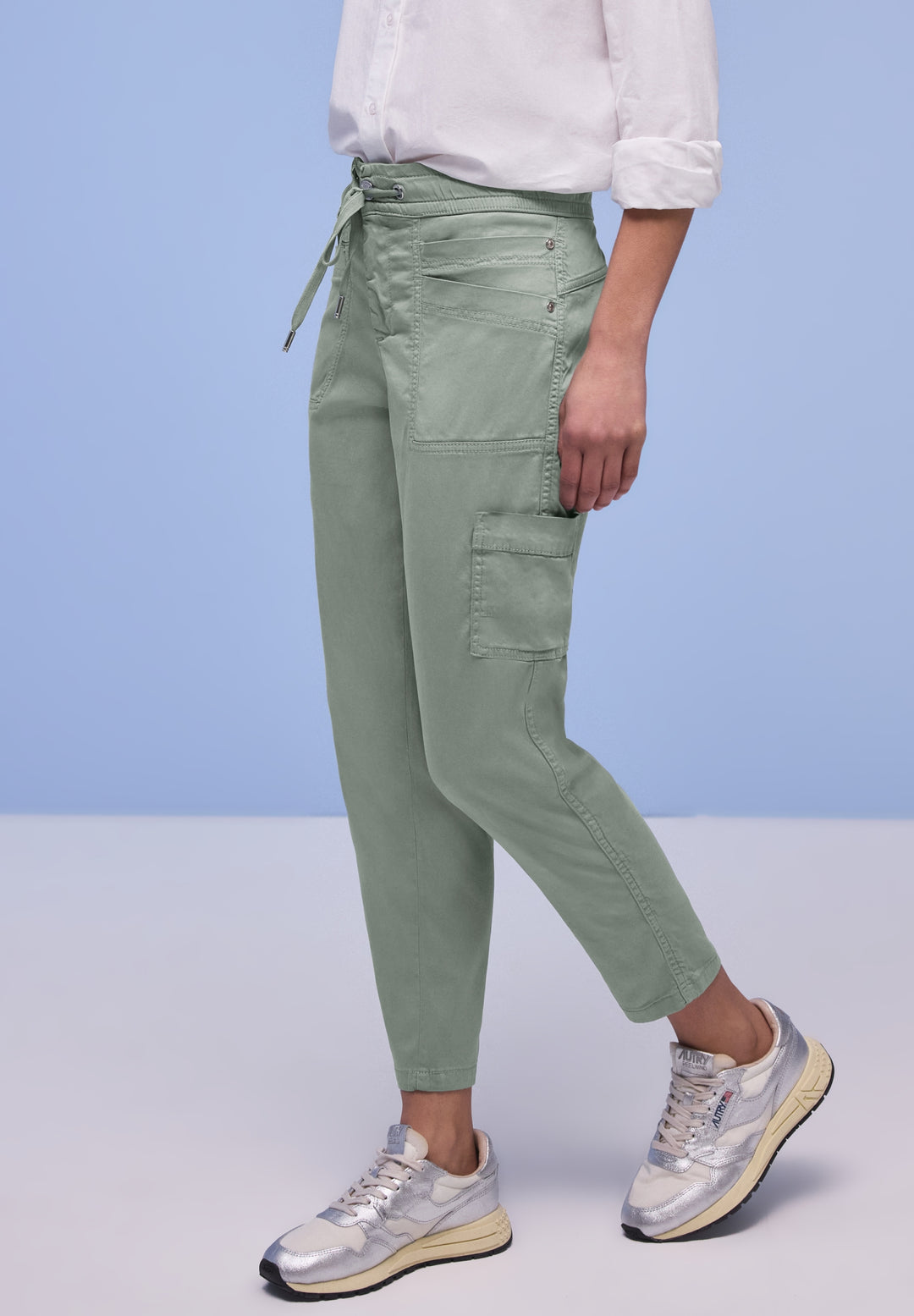 LTD QR Bonny Cargo Lyocell Jog, dark mint green 17515 Bild 5
