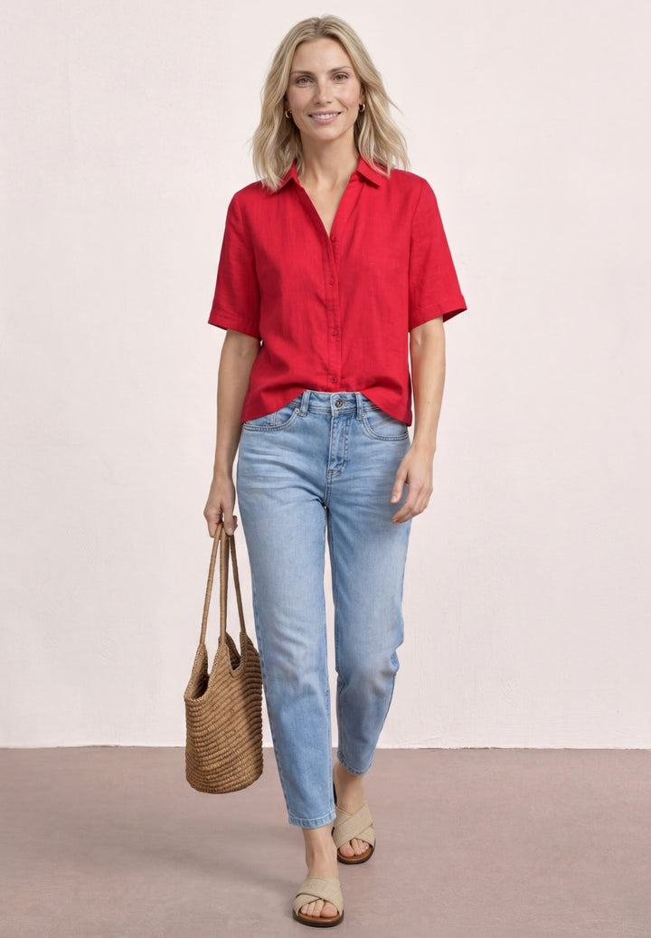 LTD QR buttoned shirtcollar bl, salsa red 17504 Bild 3