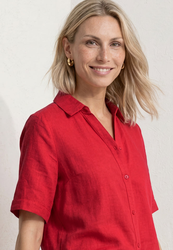 LTD QR buttoned shirtcollar bl, salsa red 17504 Bild 6