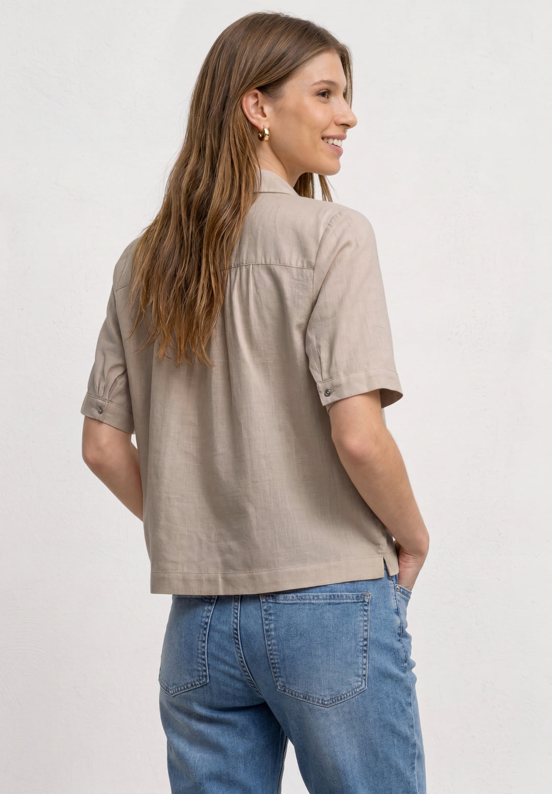 LTD QR buttoned shirtcollar bl, clay sand 17727 Bild 4