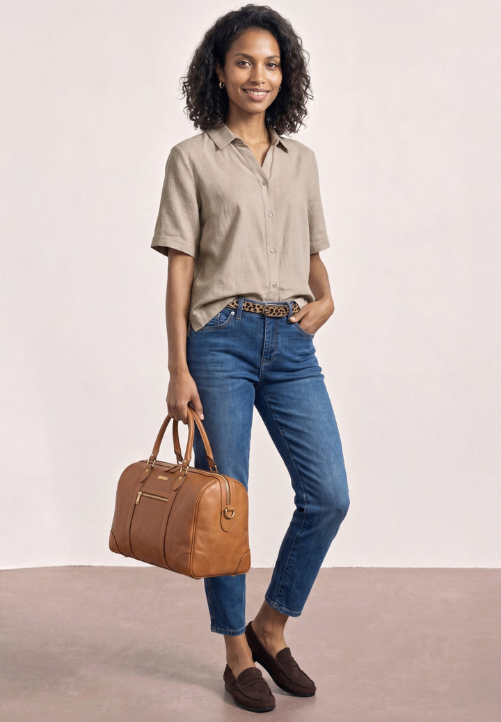 LTD QR buttoned shirtcollar bl, clay sand 17727 Bild 5