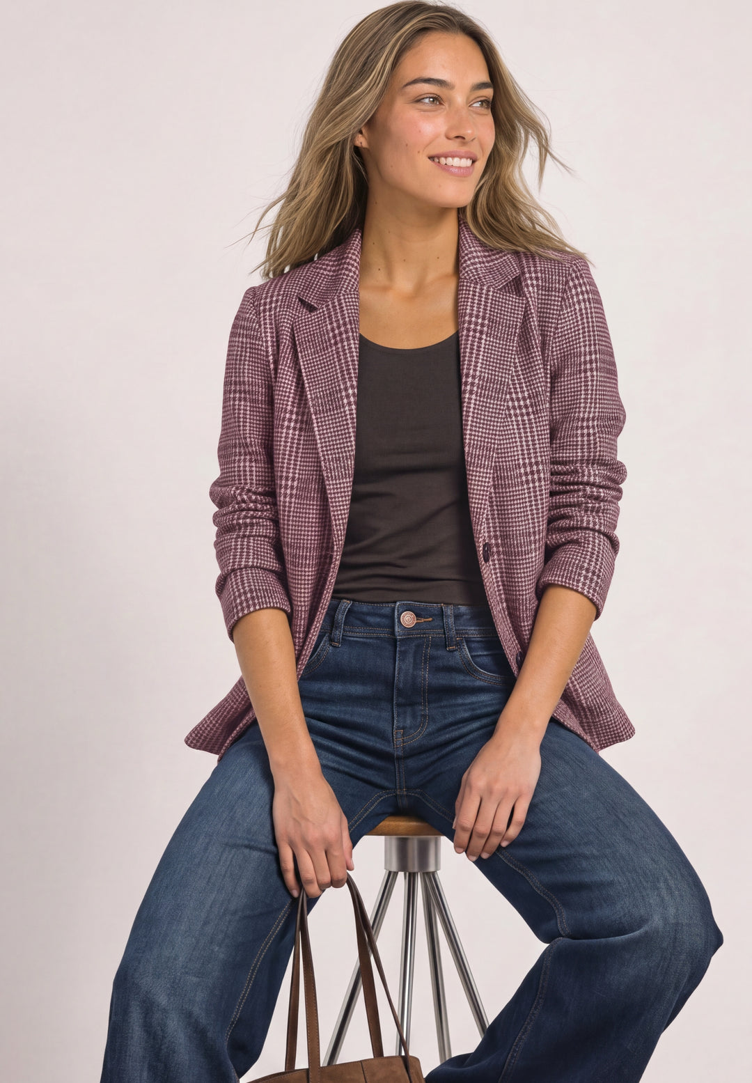 LTD QR Check Blazer, rustic rouge 27820 Bild 4